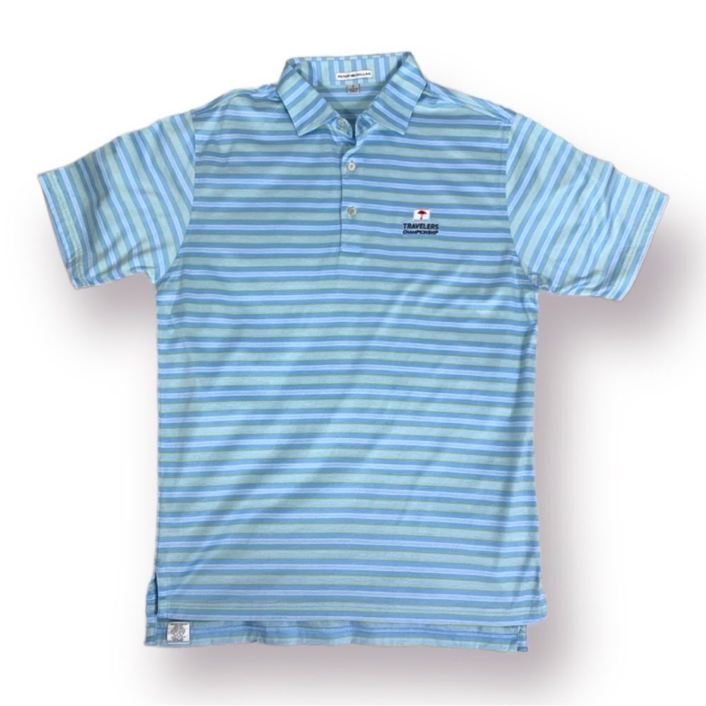 Peter Millar Blue Striped Polo Shirt